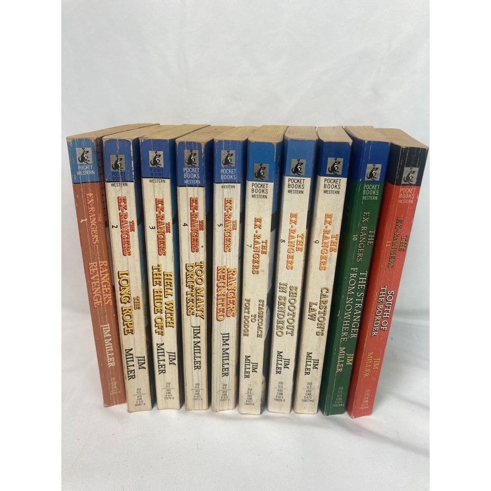 Jim Miller The Ex-Rangers Western Series Books 1-5 7-11 Lot of 10 Paperbacks